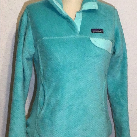Patagonia teal pullover fleece jacket size small - Picture 5 of 11